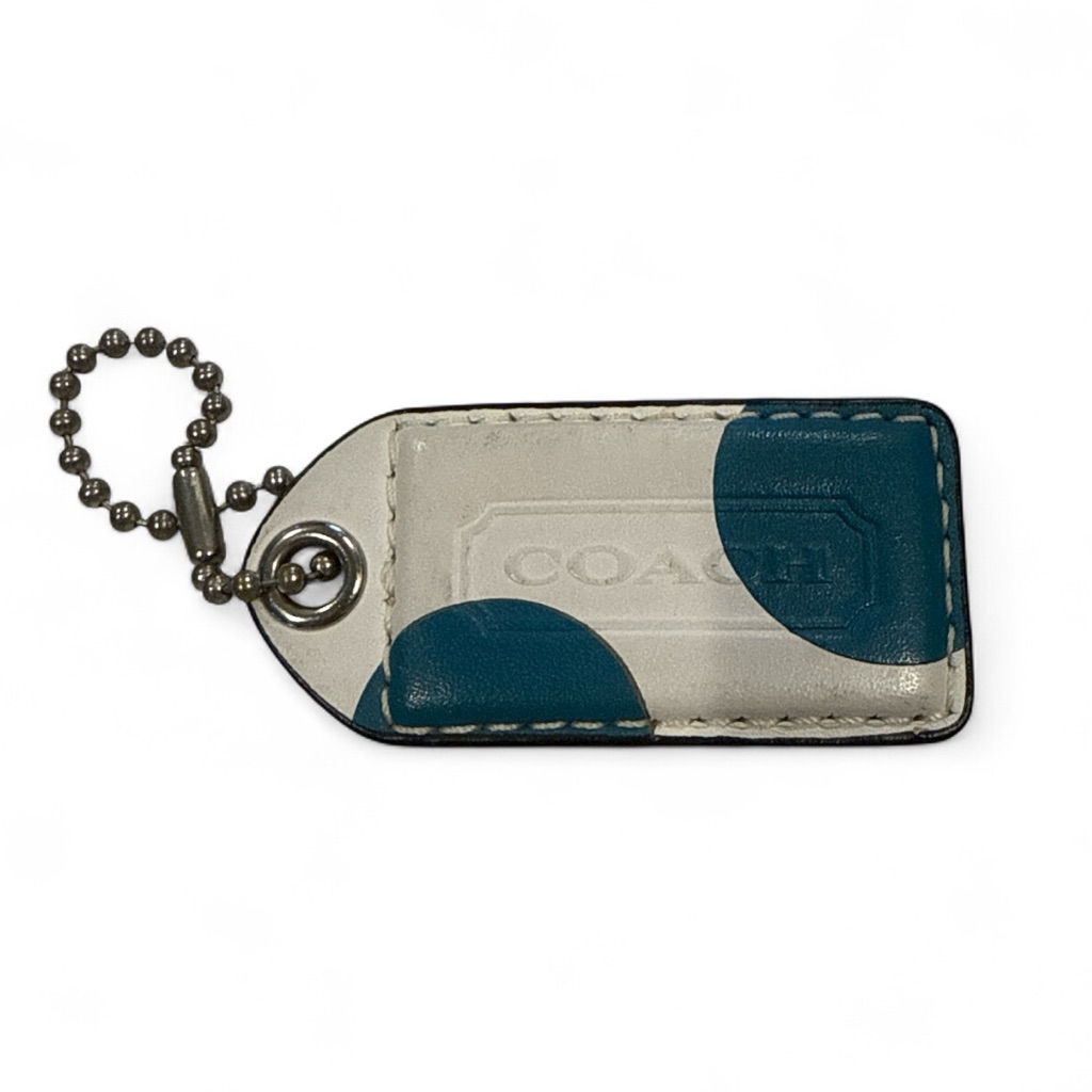 Coach Leather Hang Tag Sets Plus Mini Silver Attachment.